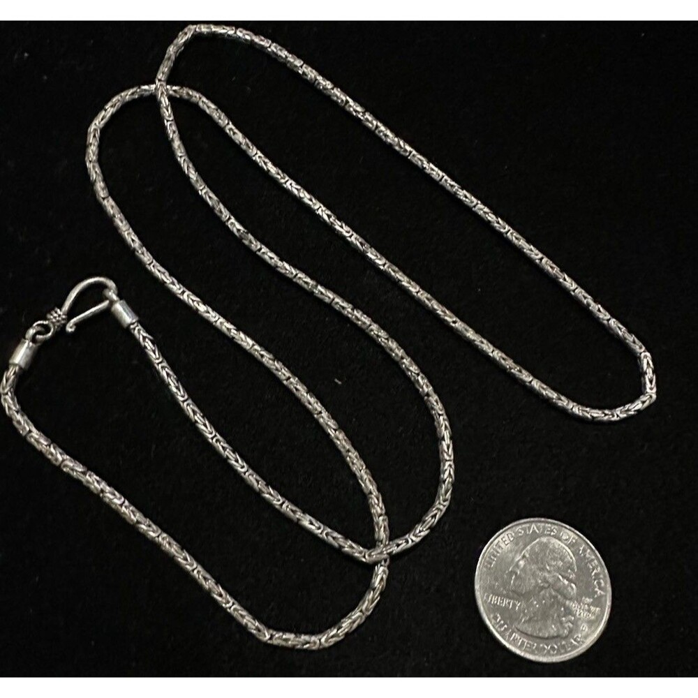 BYZANTINE CHAIN NECKLACE S925 18.5 IN (TDW039828)